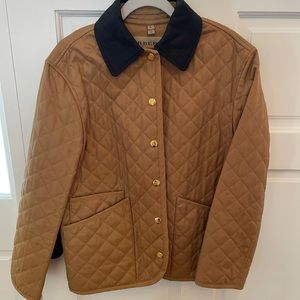 Corduroy Collar Diamond Quilted Jacket